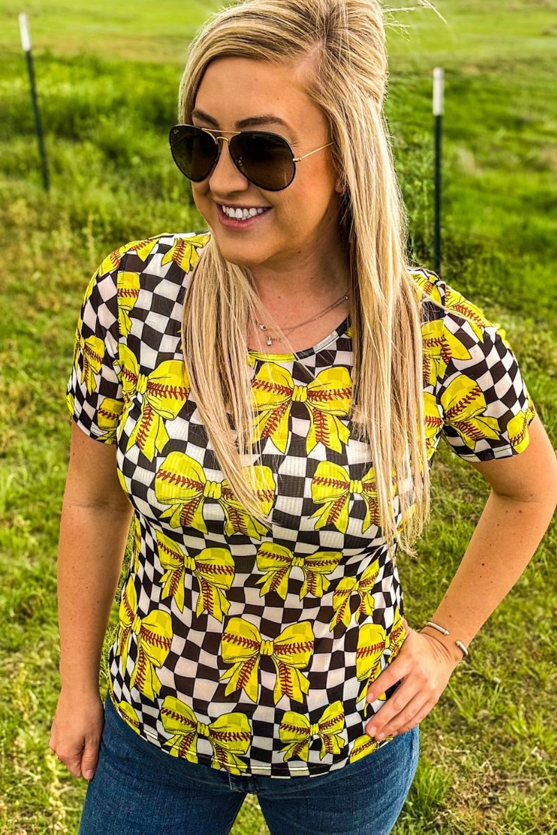 Sterling Kreek Throw Like A Girl Short Sleeve Mesh Top Microfiber Technology Tear Resistant