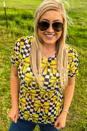 DualLayer Weave Sterling Kreek Throw Like A Girl Short Sleeve Mesh Top