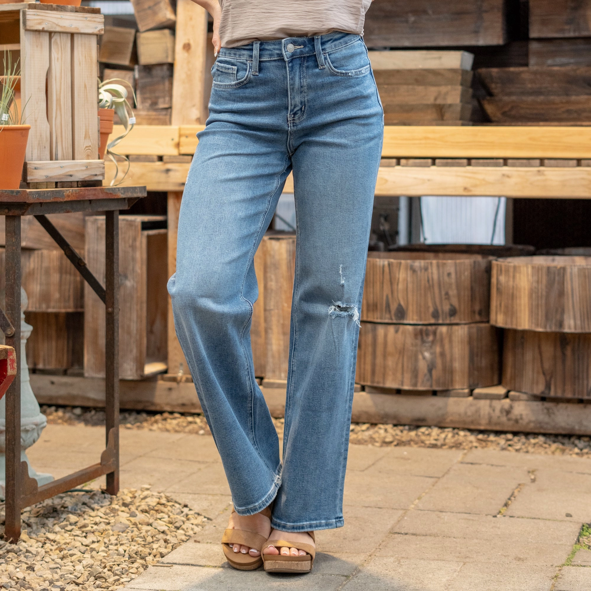 Natural Style Modern Minimalist Creative Look Home Comfort Along Came Here Super High Rise Baggy Fit Regular & Plus Sizes