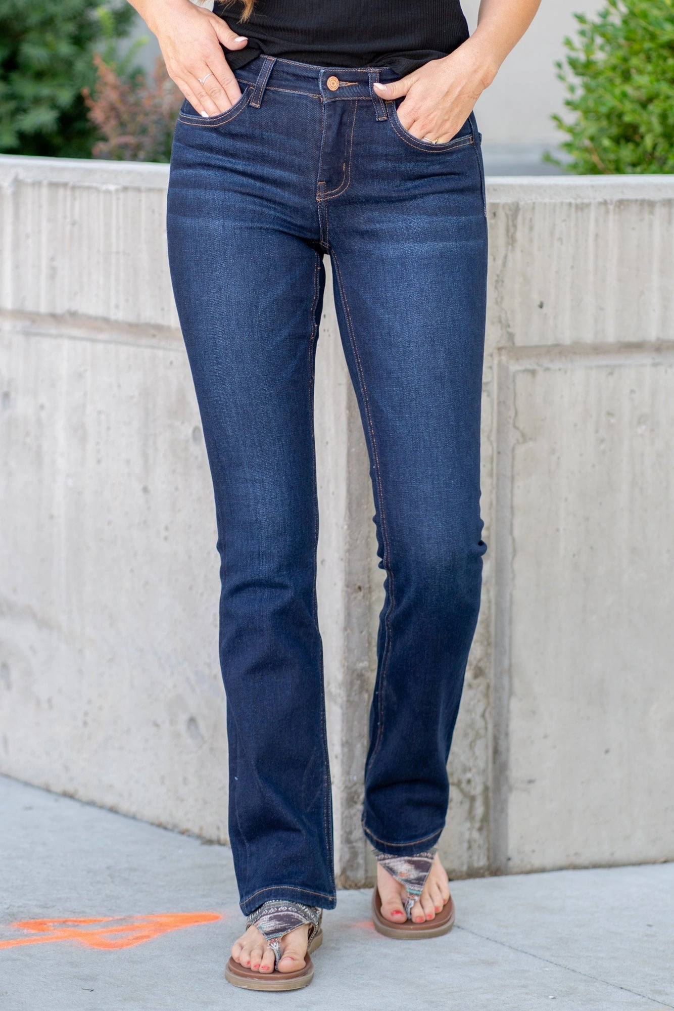 Amicability Mid Rise Boot Cut Regular & Plus Sizes Soft Fabric