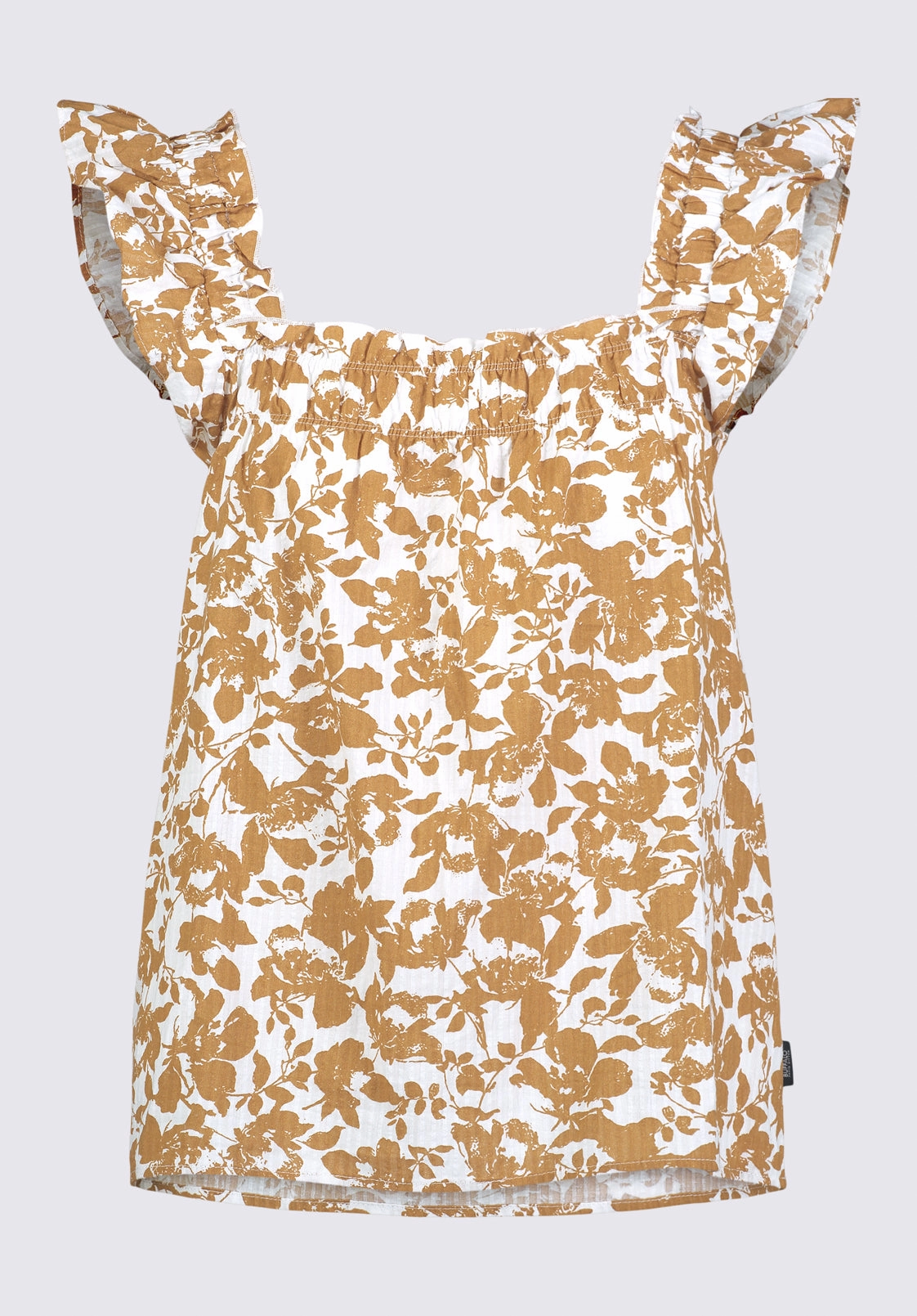 Mabilia Women's Flutter Sleeve Top, Yellow Flowers - WT0108S Date night