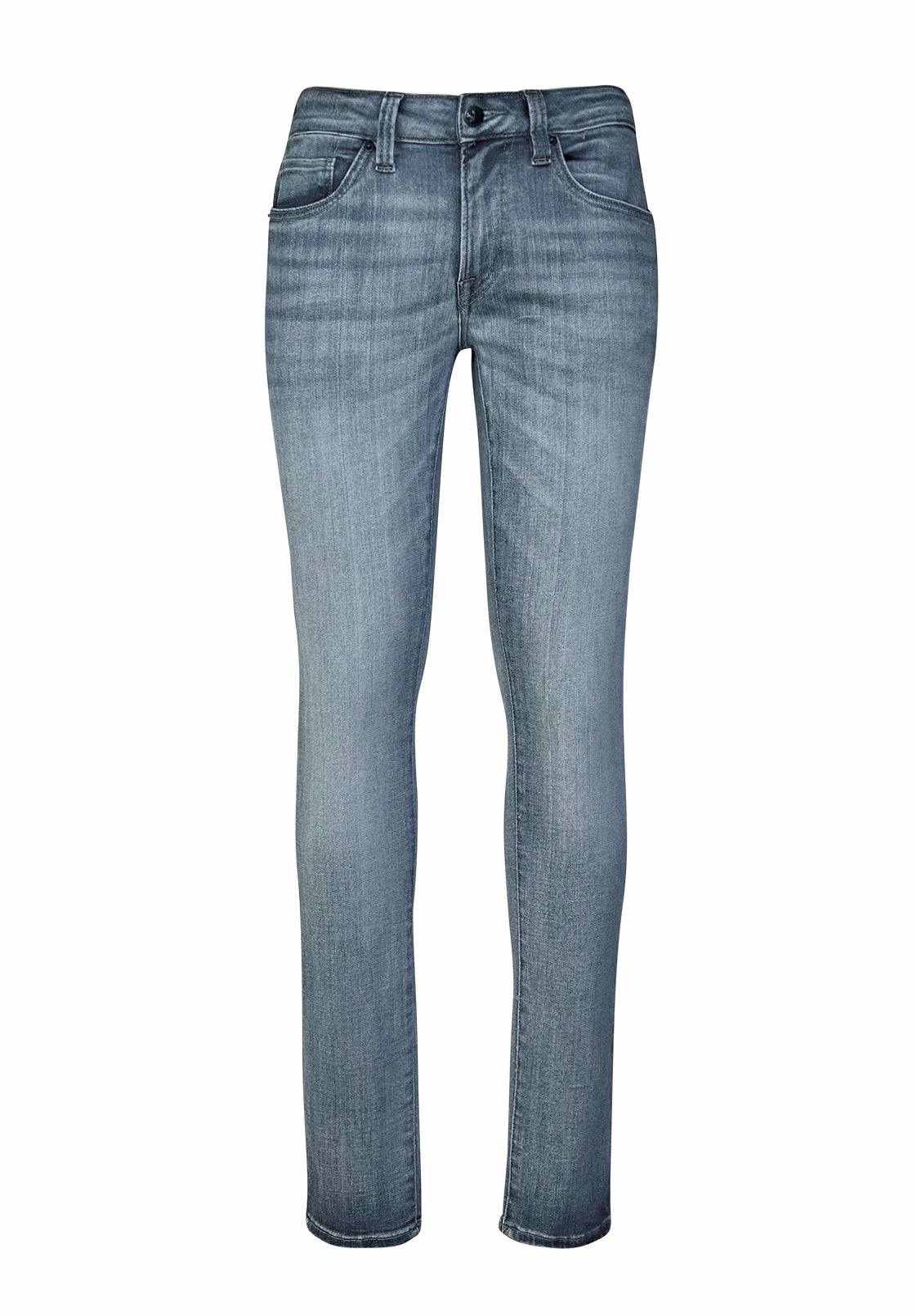 Breathable fabric Skinny Max Men's Jeans in Whiskered and Contrasted Light Blue - BM22590