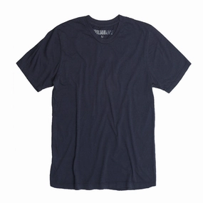 Bonded Seam Tape Crew Neck Short Sleeve Tee - Dark Slate Blue