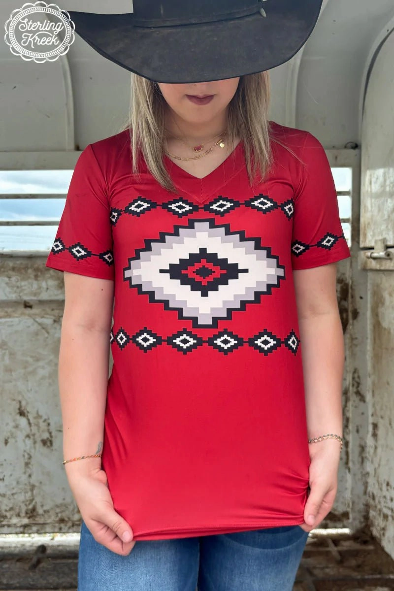 Sterling Kreek PLUS Rolling Like Reba Top RibbedNeckline