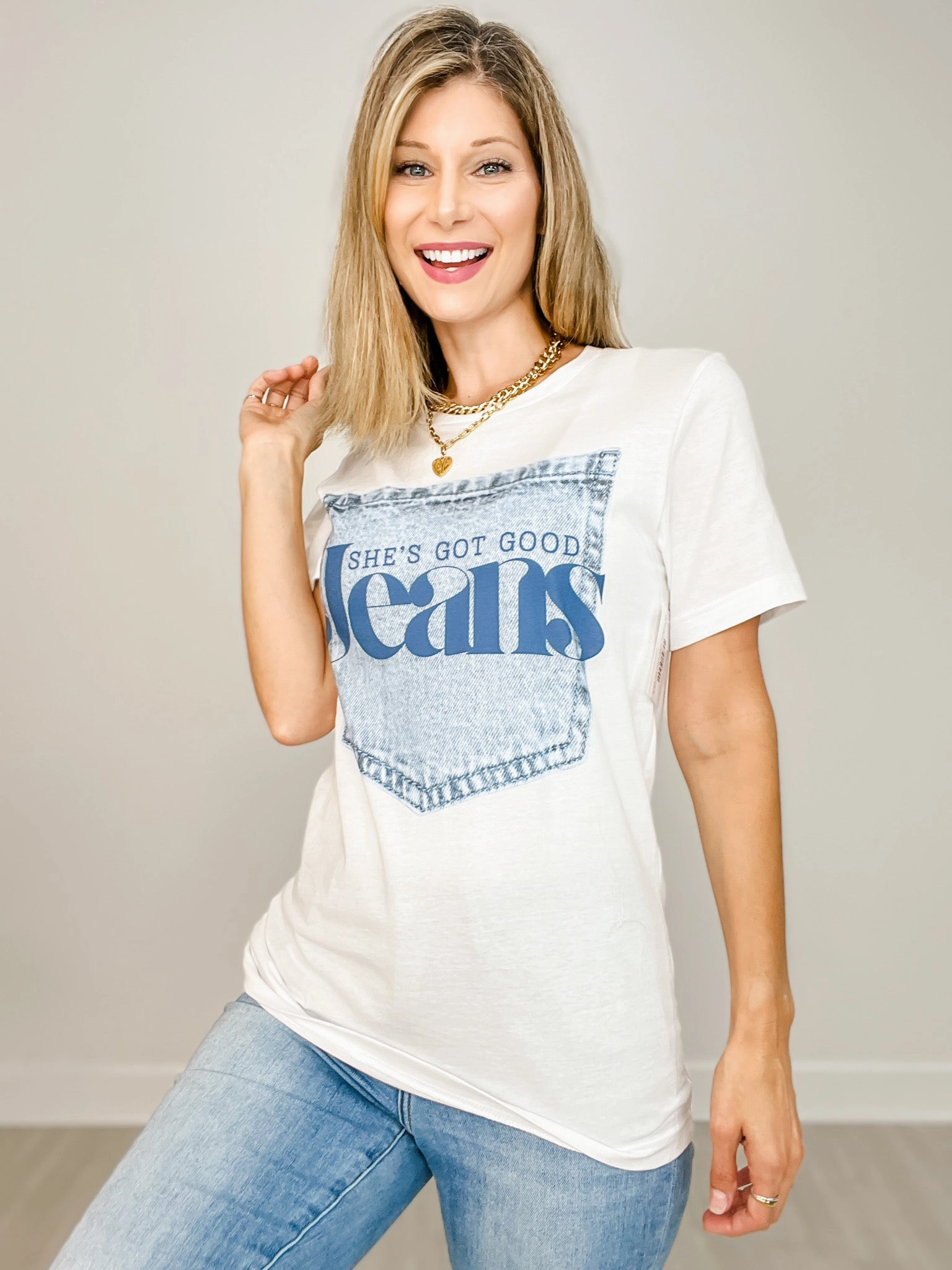 Sustainable Manufacturing She's Got Good Jeans Graphic Tee