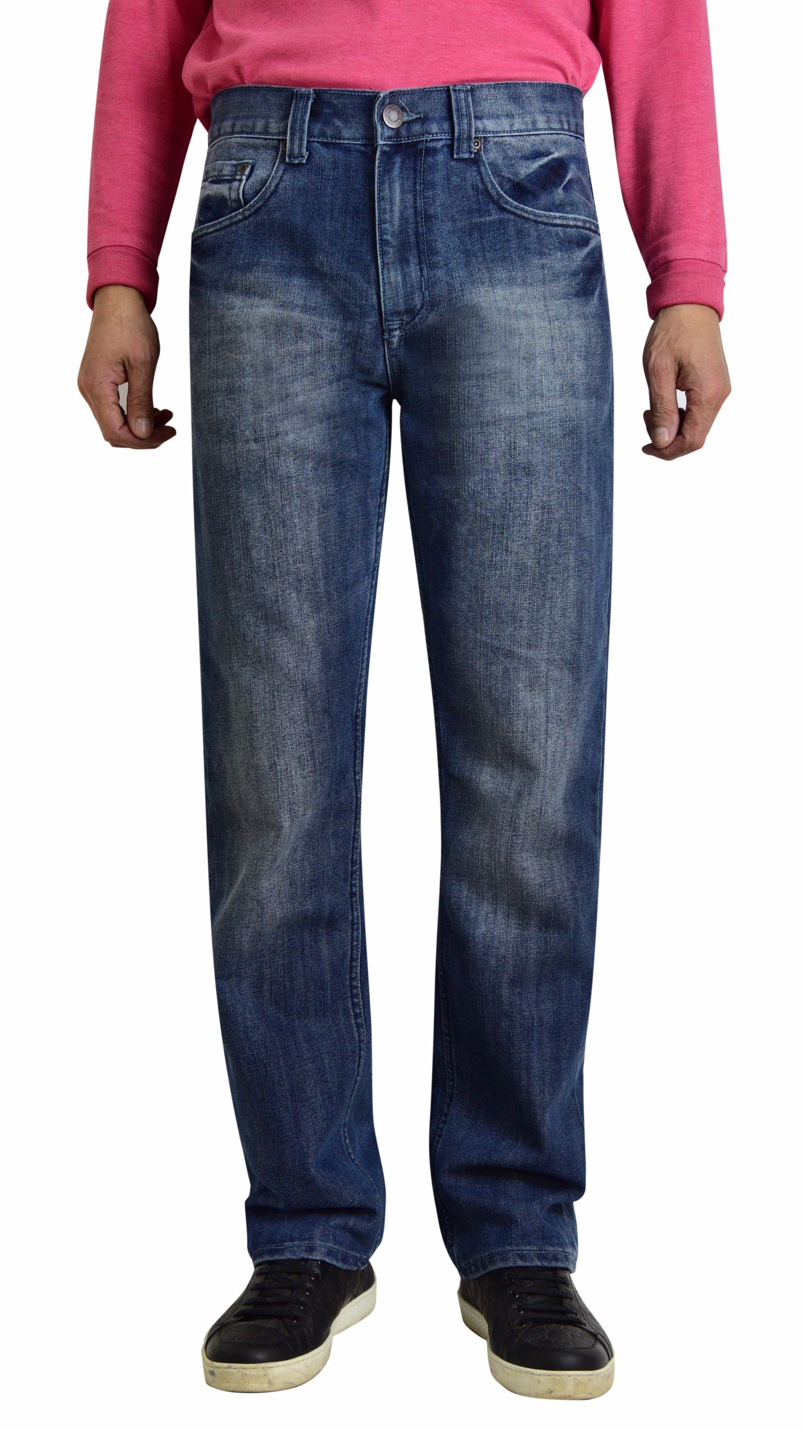 Bailey's Point Men's Fashion Relaxed Straight Jeans Light Vintage Wash Must Have Wear