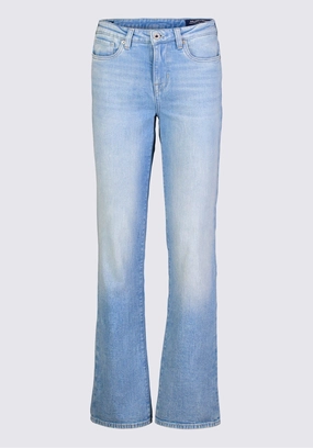 Mid Rise Bootcut Queen Women's Jeans, Vintage and Veined - BL15872 City Approved Button Fly Closure