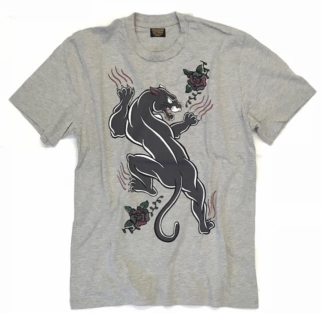 "Panther" Tee - Slub Heather Grey V-neck Shirt HypoallergenicMaterial