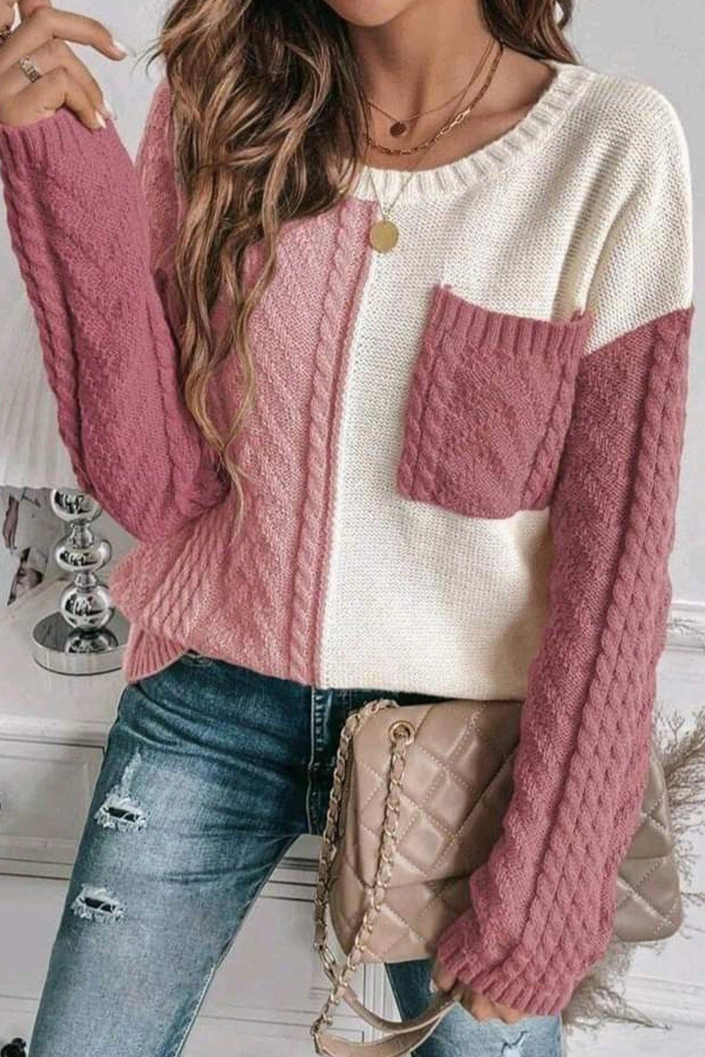 Chic Tee Blocks Of Fall Knit Sweater - 3 Colors Available*