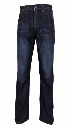School Fit Bailey's Point Men's Fashion Relaxed Bootcut Jeans Regular Fit: Classic Dark Wash
