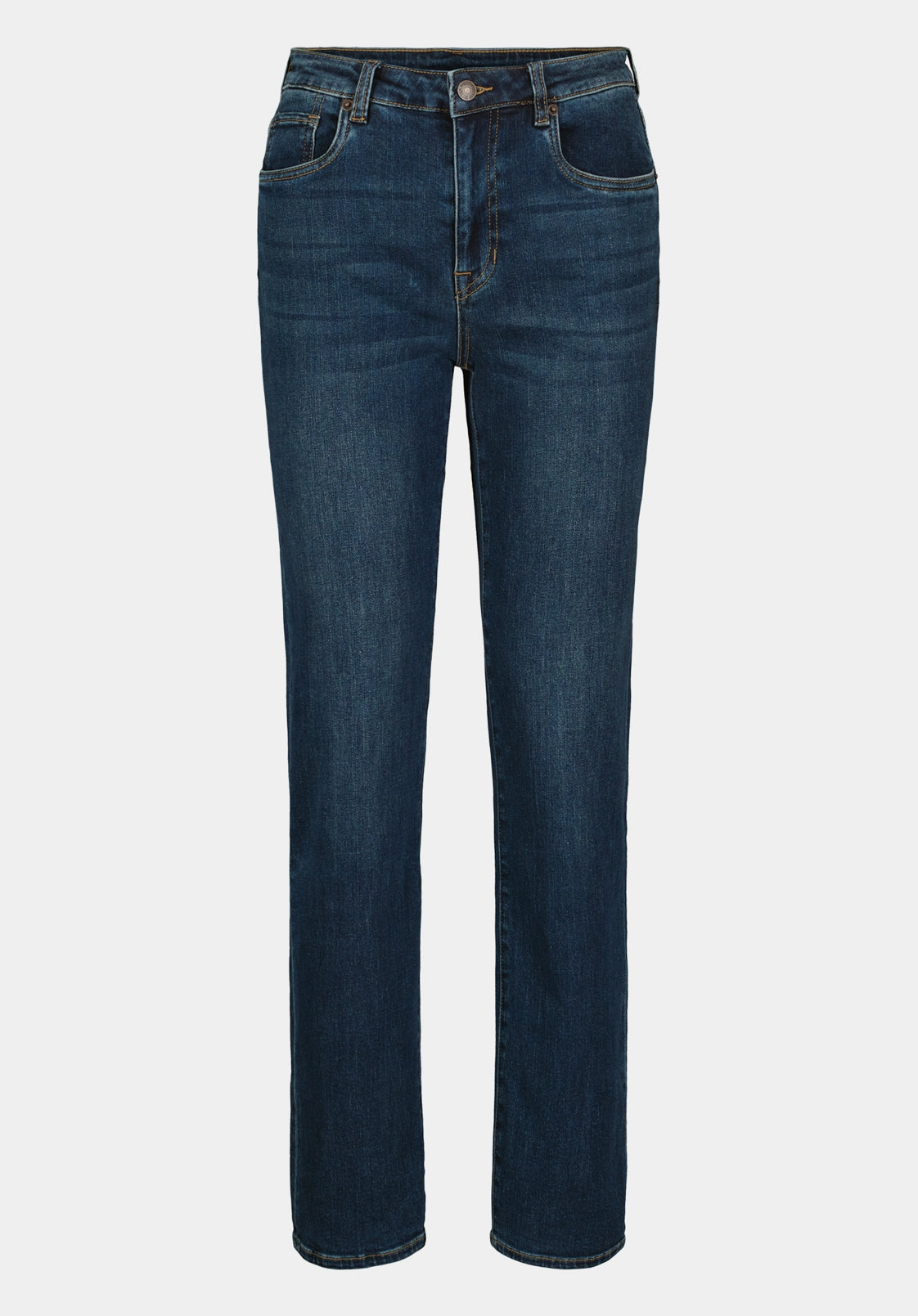 Daywear Option Clean Outfit High Rise Straight Jayden Women's Jeans, Indigo Contrast - BL16062