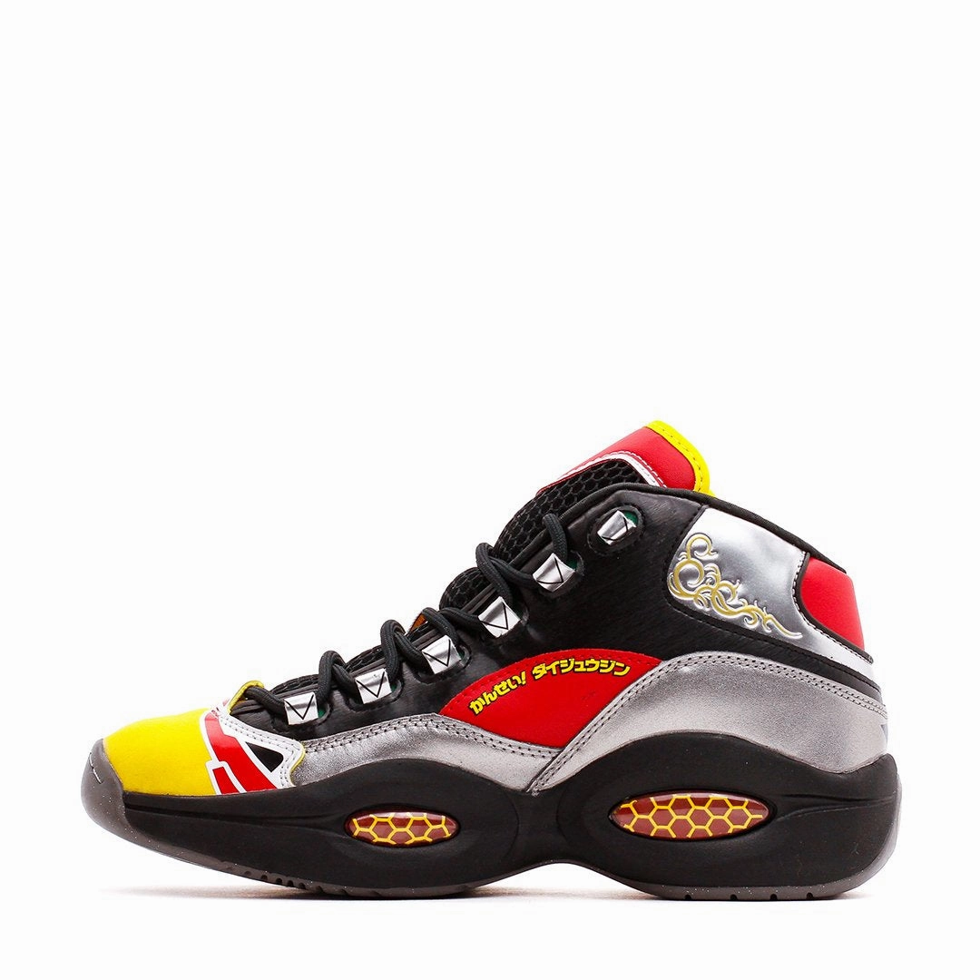 Reebok Classics Basketball Men x Power Rangers Question Mid Allen Iverson Black Silver Red GY0590 Hyper Flex Grooves