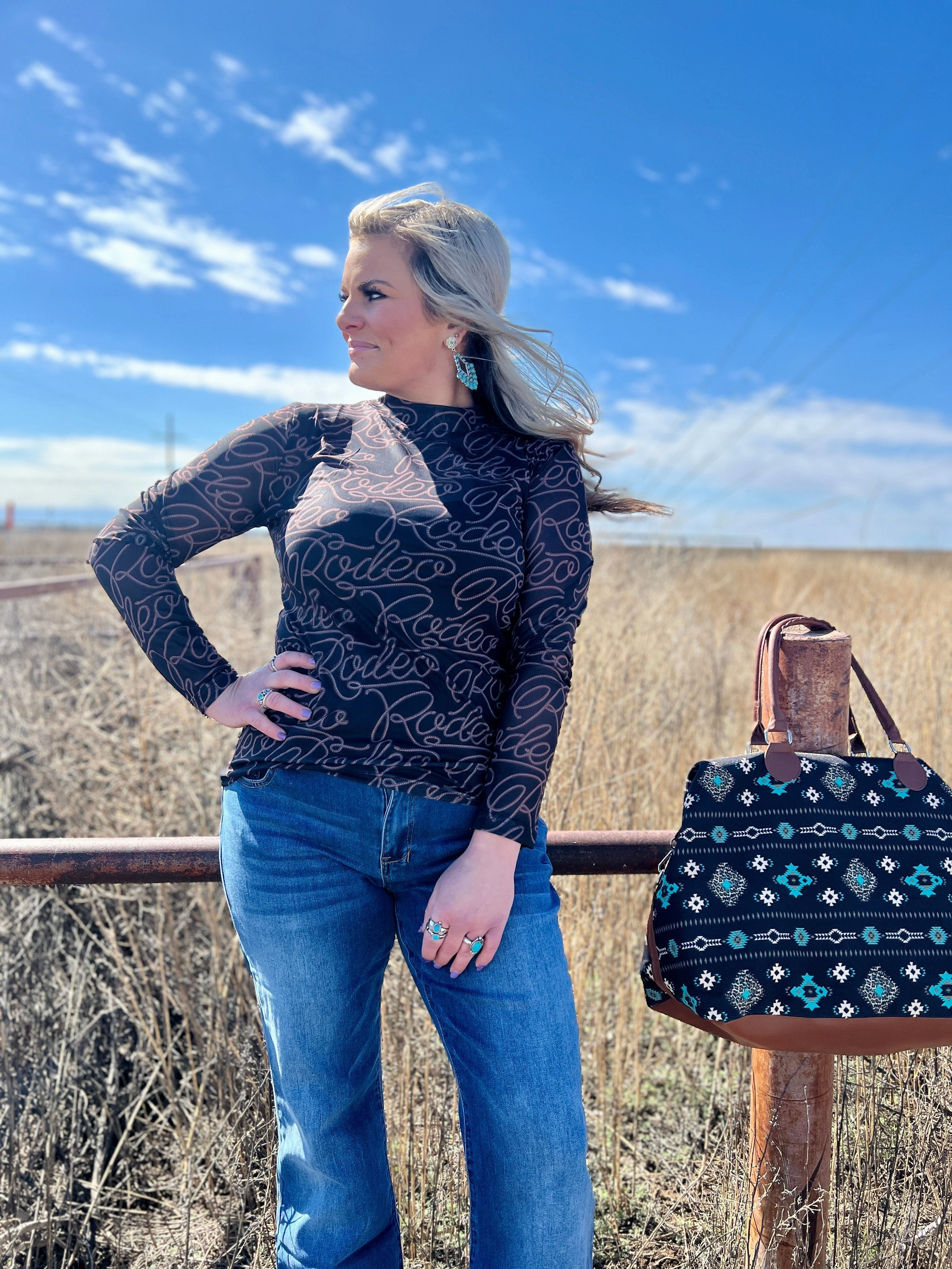 Plus Rodeo Queen Top Durable Reinforced Hem