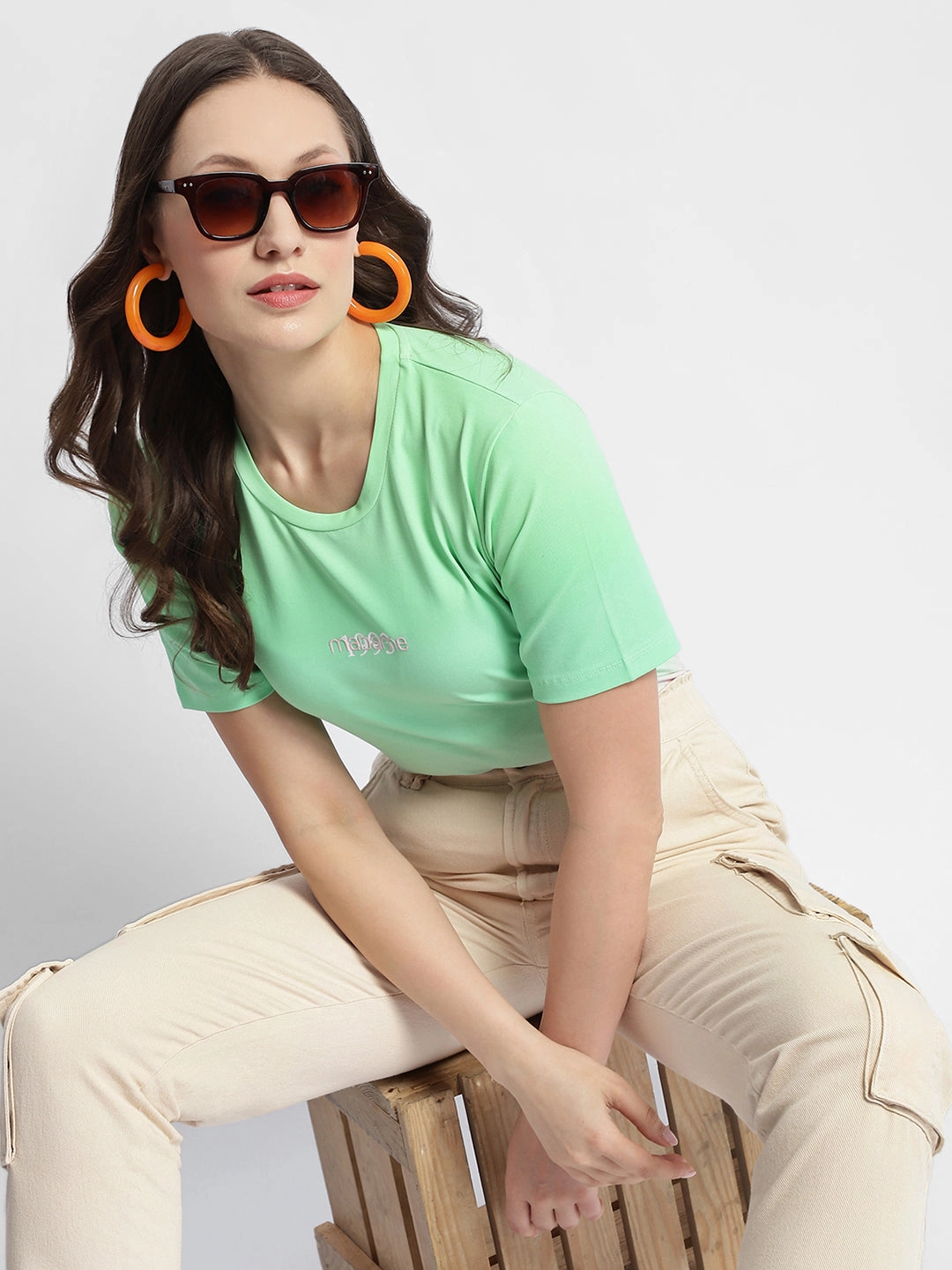 Madame Cotton Half Sleeve T-Shirt SubtleTexture