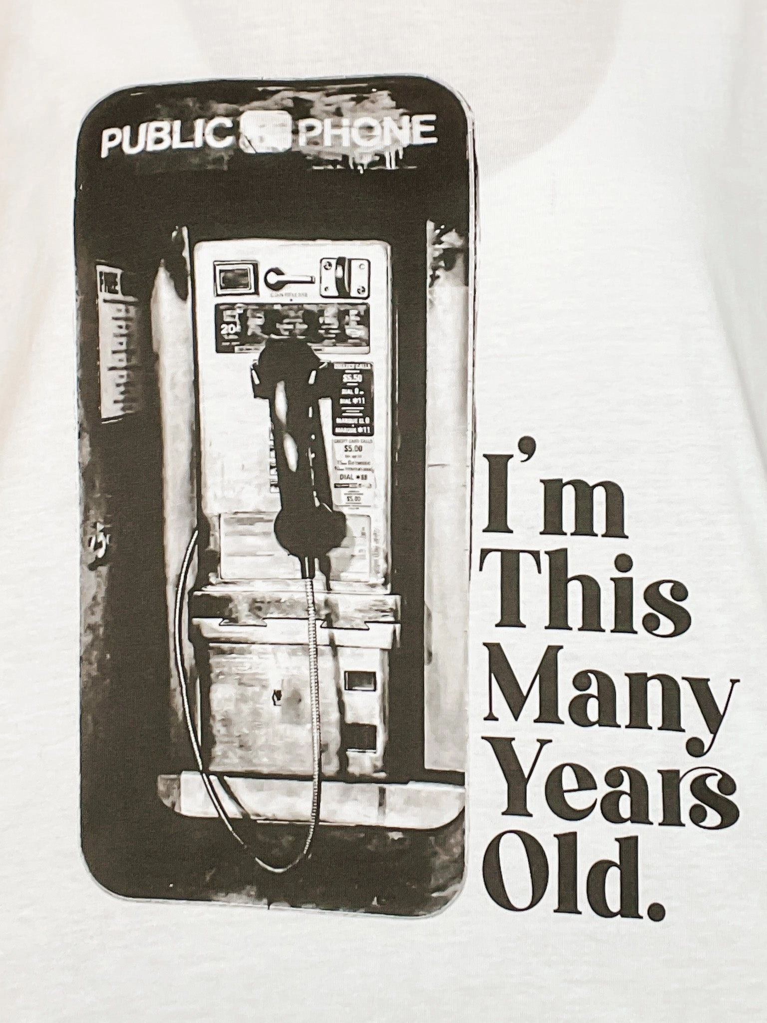 UPF Protective Fabric I'm This Many Years Old Graphic Tee