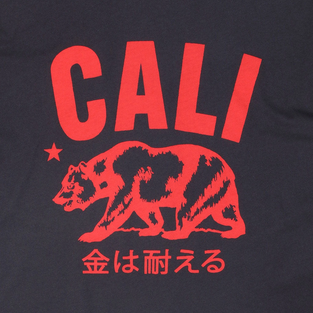 EcoFriendlyBlend "Don't Mess with Cali" Short Sleeve Men's Crew Neck Tee - Sharp Black/Red