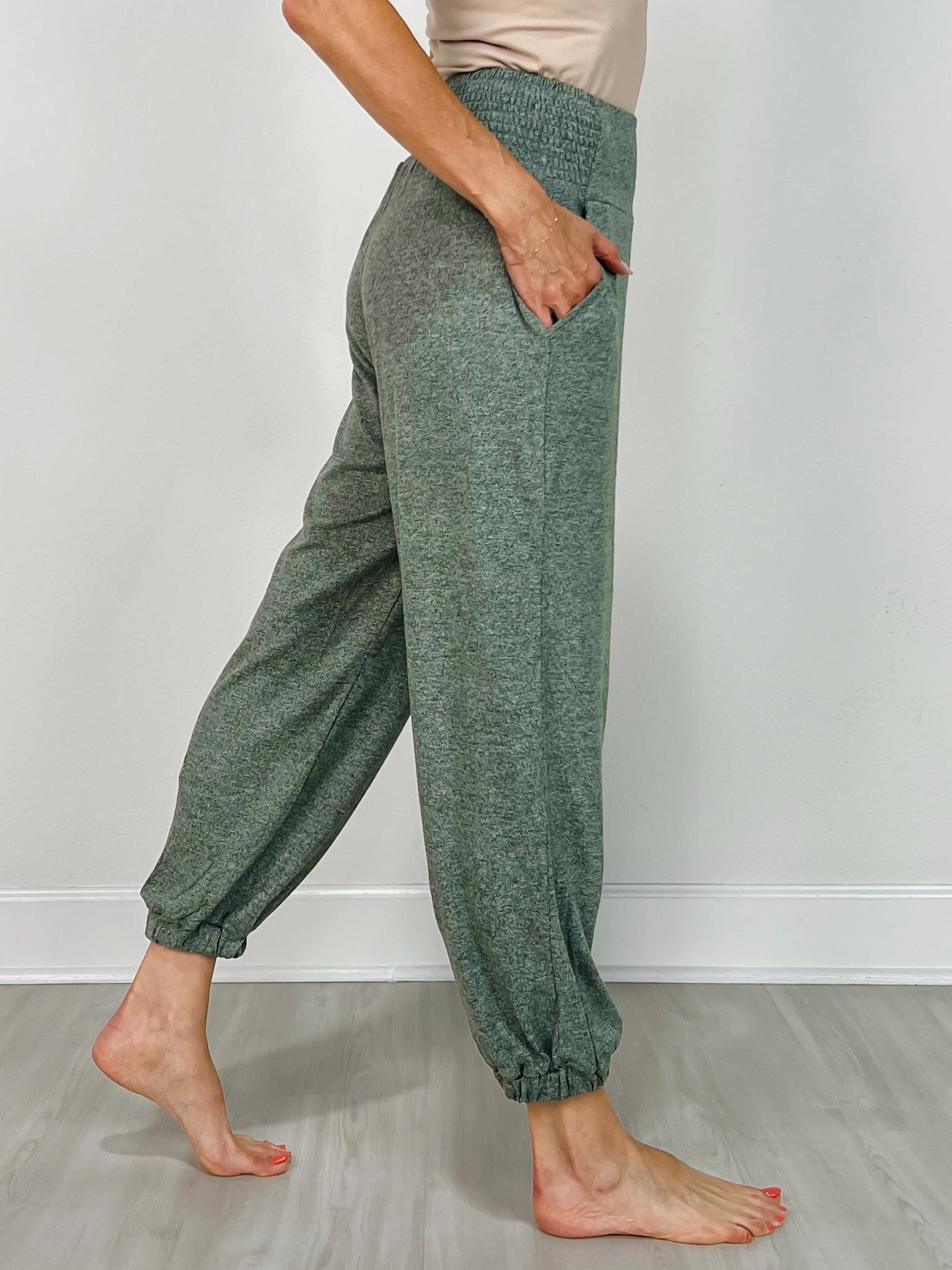 Brushed Hacci Lounge Jogger High-waisted Everyday Outdoor Enthusiast Vibrant