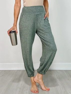 Smooth Lightweight Neutral Fabric Brushed Hacci Lounge Jogger