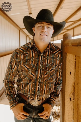 Mens Buffalo Bill Button Up Double Layered Hem Reinforcement