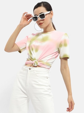 ReflectiveTrims Minimalist Styling Madame Tie-Dye Pink Regular T-Shirt