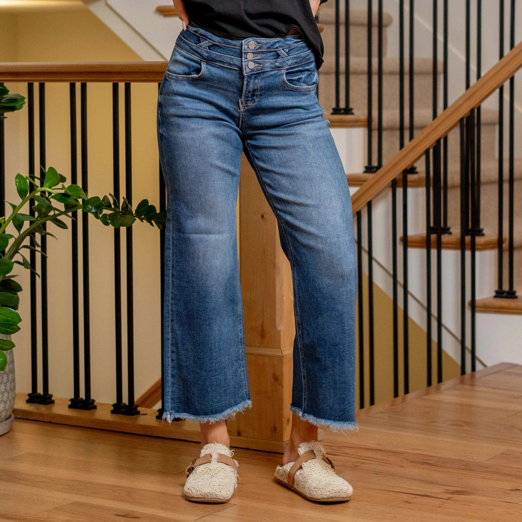 Sweet Serenade High Rise Cropped Wide Leg Regular & Plus Sizes City Walk Bold Look Core Item