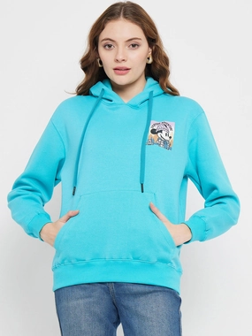 product scarf warmth product yoga friendliness Madame Disney Mickey Mouse Print Blue Sweatshirt