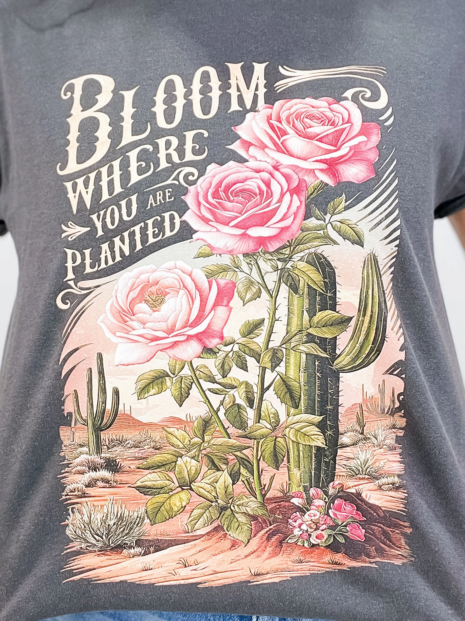 Western Bloom Where You Are Planted Graphic Tee OdorResistant Treatment LowMaintenance