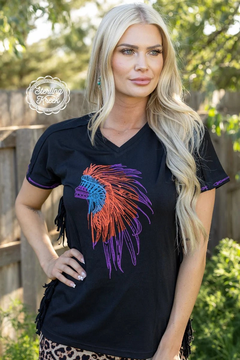 Stretch Fit Cherokee Nation Top*