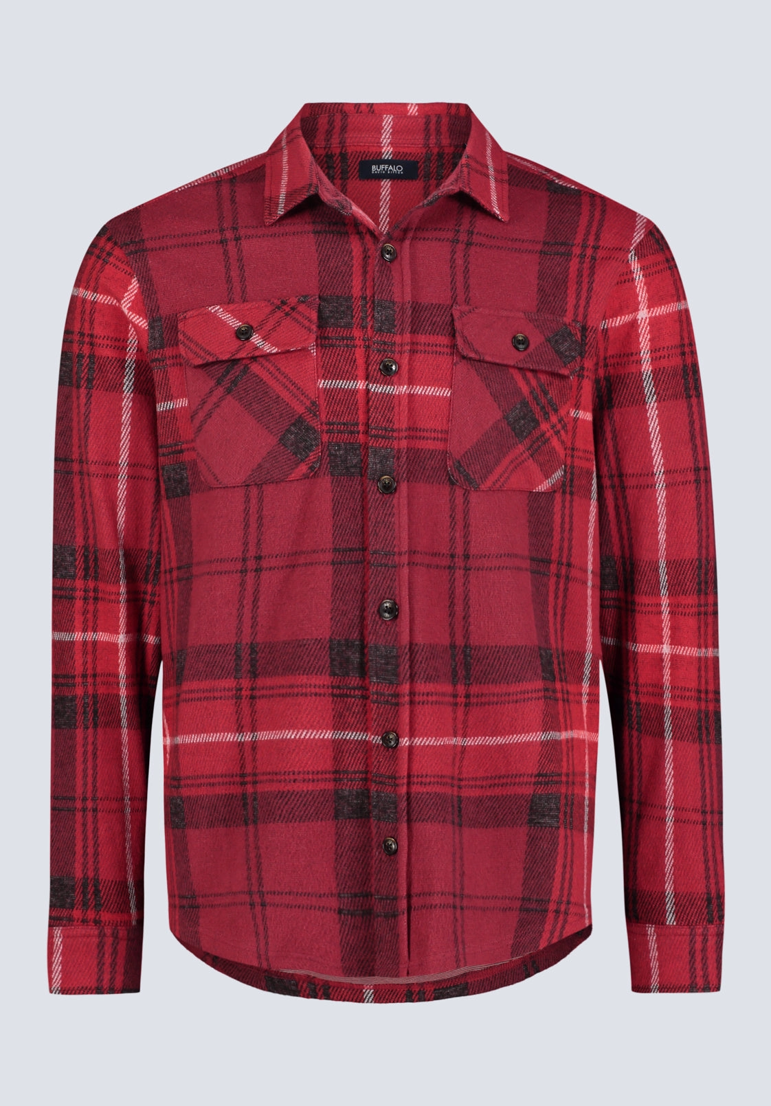 Samme Men's Plaid Blanket Shirt, Cranberry - BM24461 Cooling Core Technology
