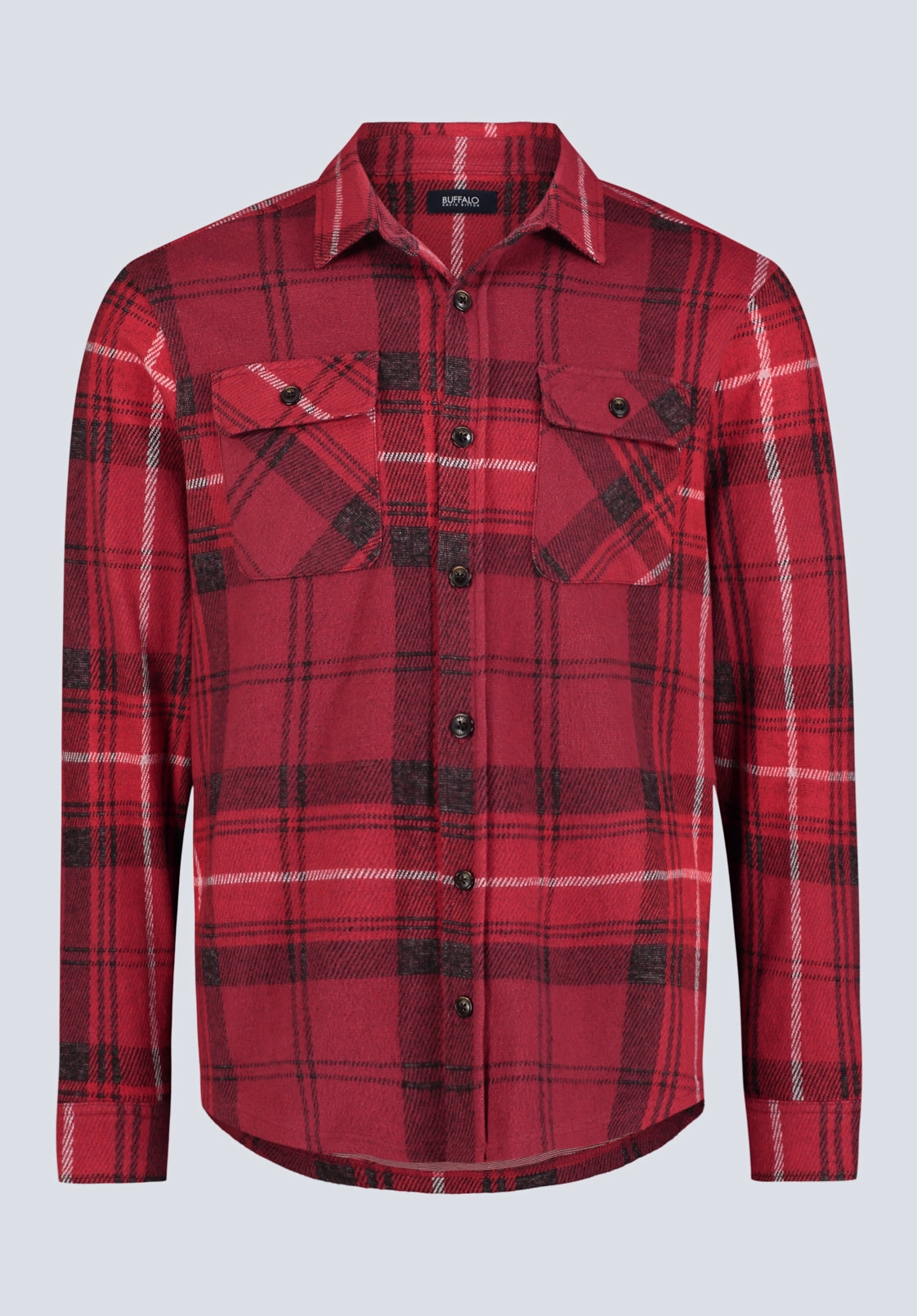 Effortless Style Samme Men's Plaid Blanket Shirt, Cranberry - BM24461