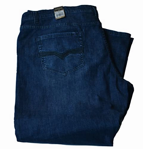 Flypaper Men??s Big & Tall Bootcut Dark Blue Jeans Regular Fit Seasonless wear Casual Street