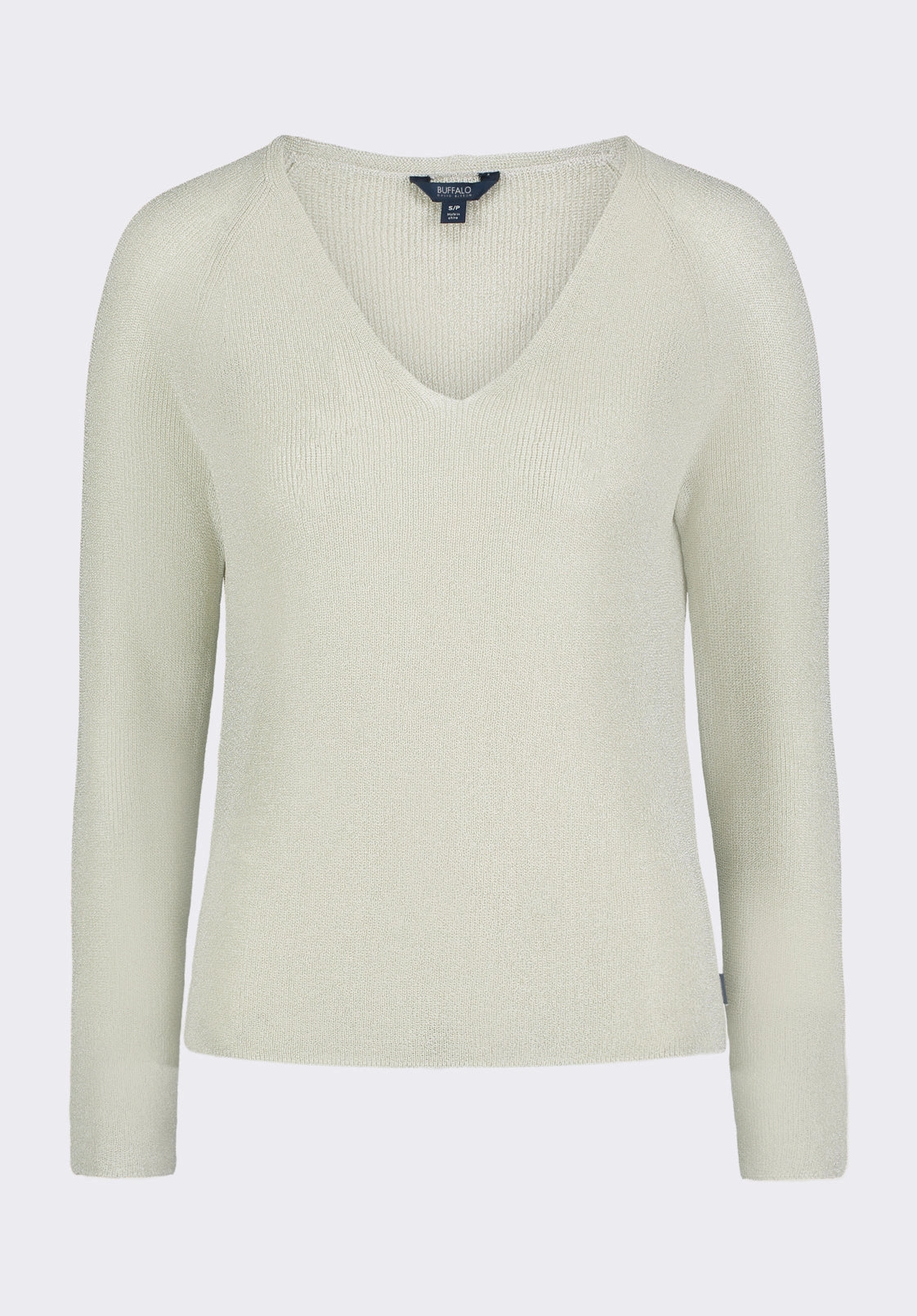 Valencianna Women's V-Neck Lightweight Knit Sweater, Flax Green - SW0126P Ultimate Warmth