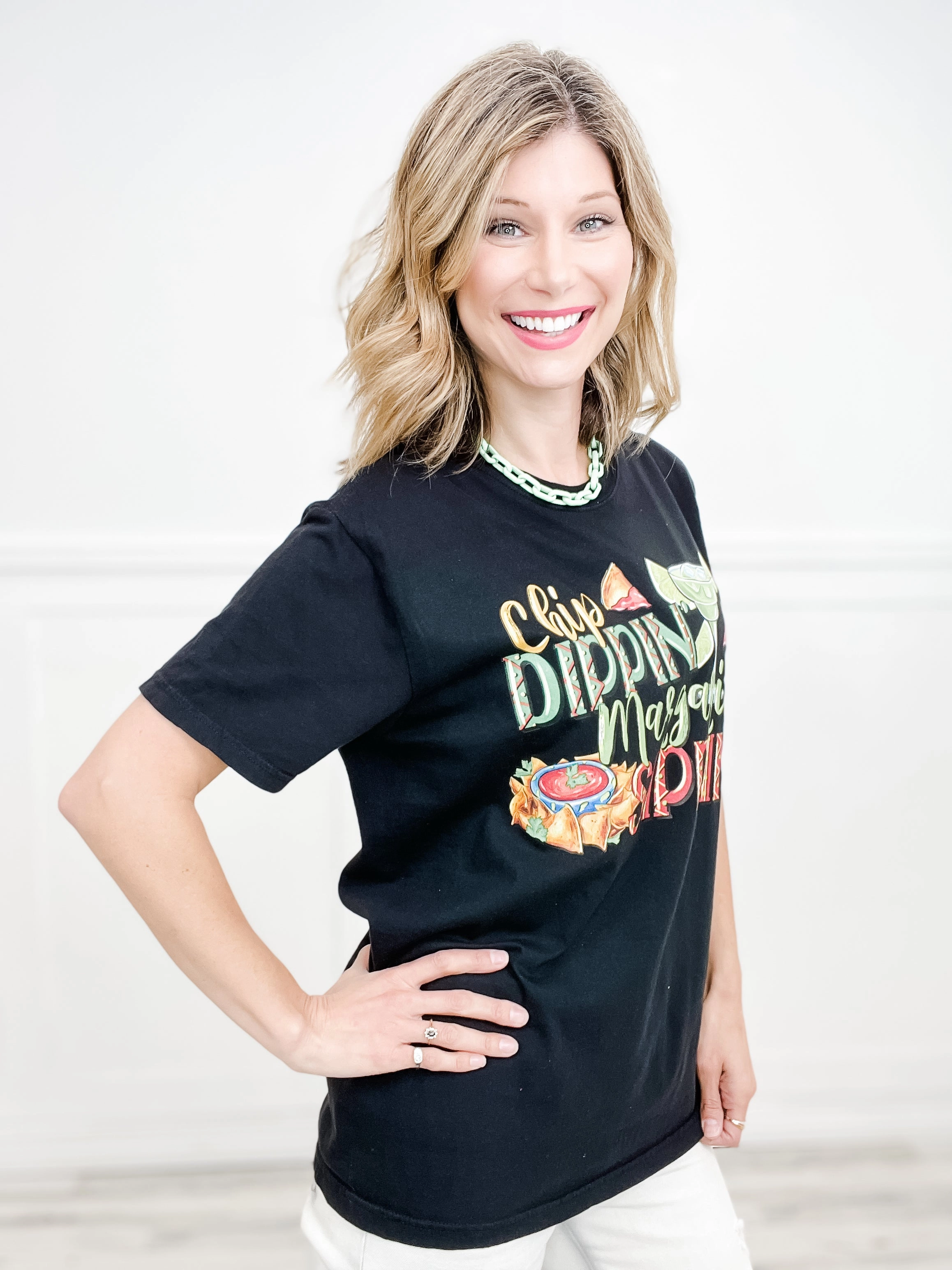 Cool Fabric Chip Dippin' Margarita Sippin' Graphic Tee