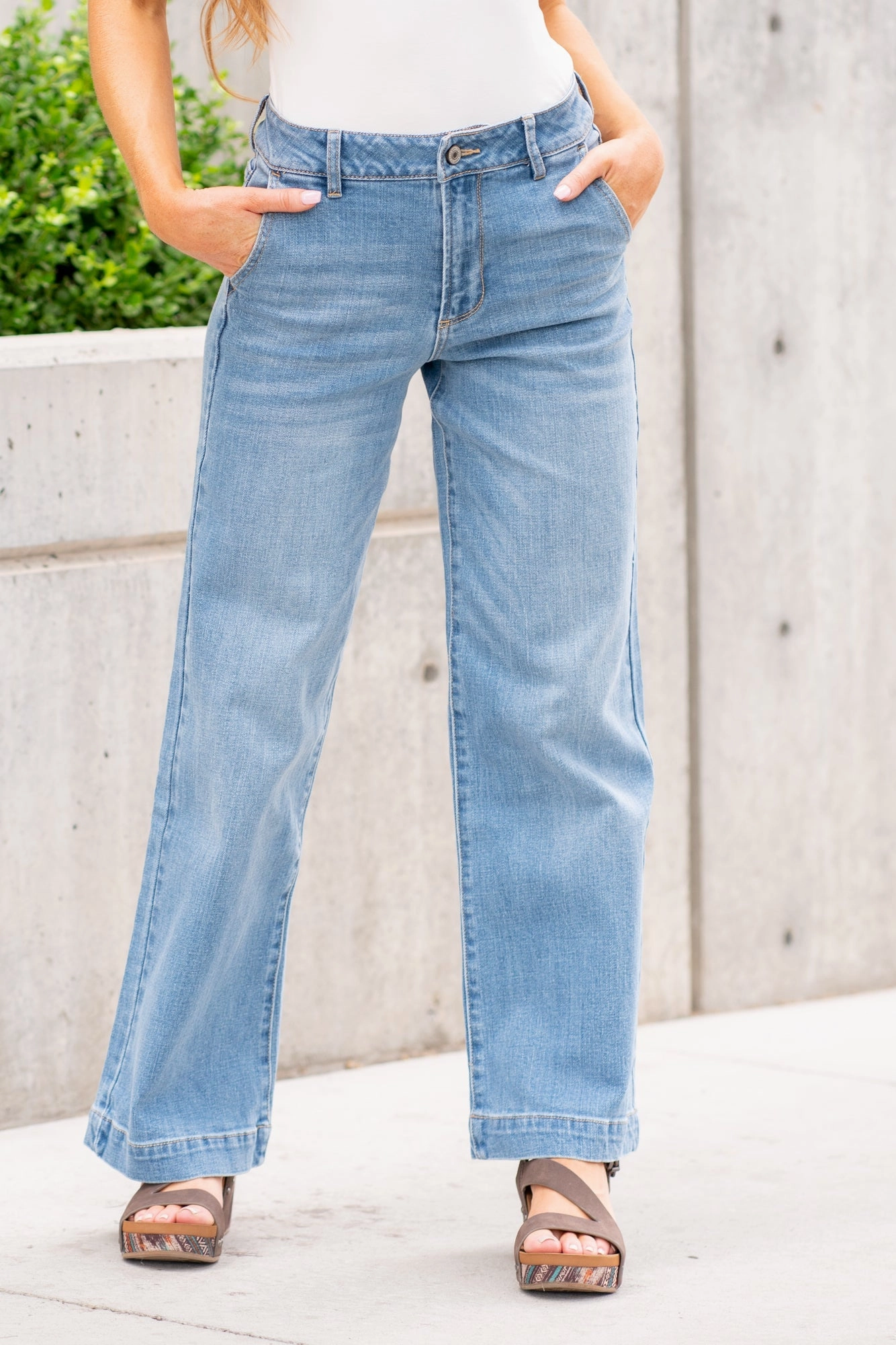 Natalie High Rise Trouser Wide Leg Flare Regular & Plus Sizes Music Event Picnic Style