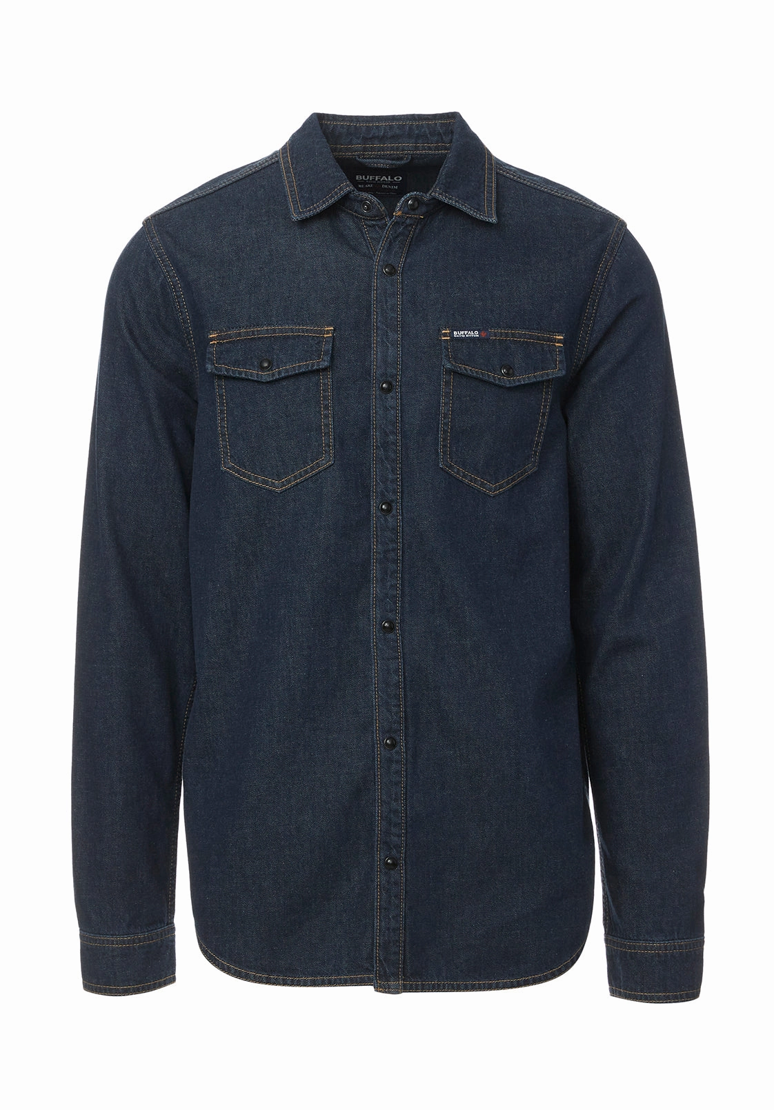 Stanley Men??s Long-Sleeve Denim Shirt, Indigo - BM22635 Versatile Layering