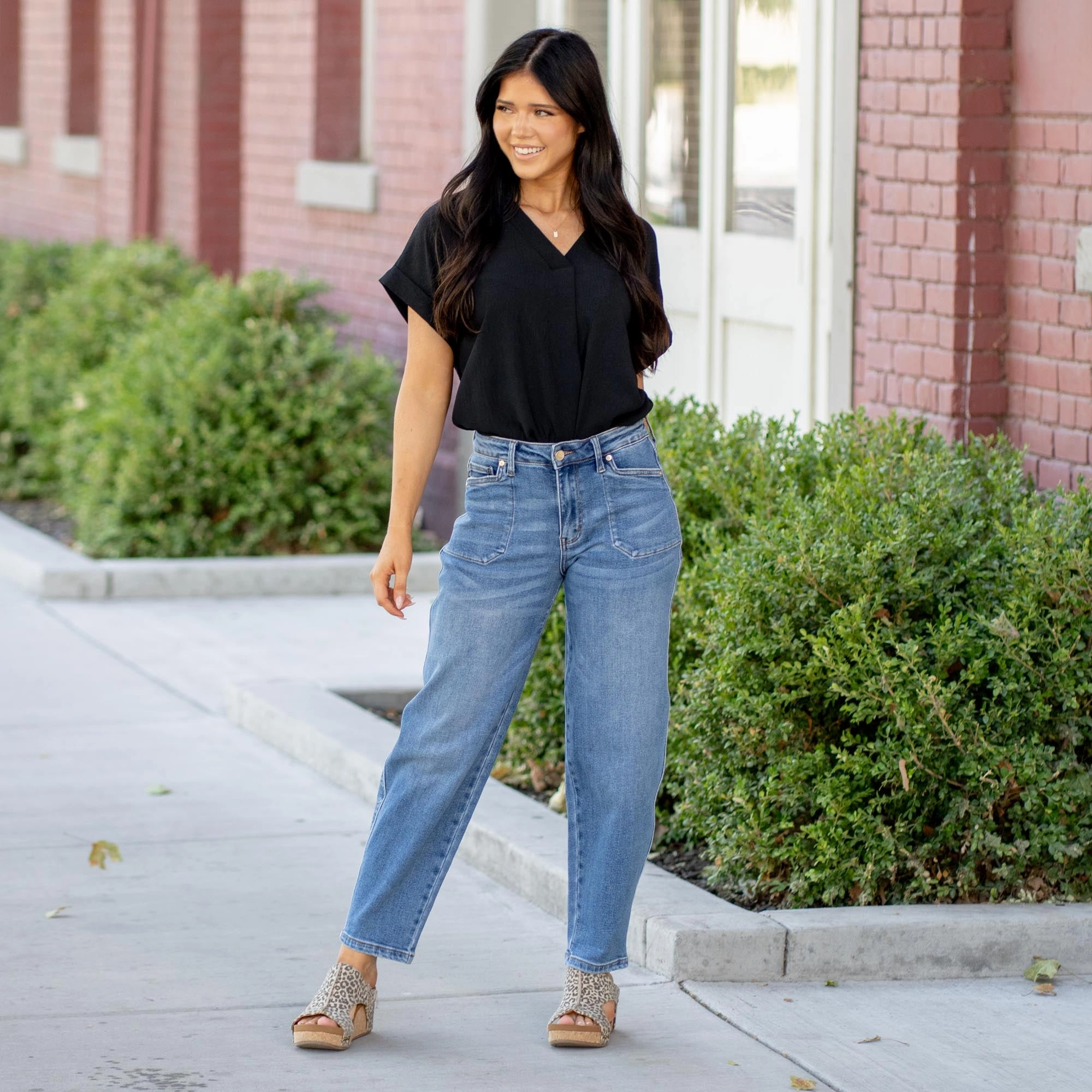 Cloud Soft High Waist Barrel Fit Regular & Plus Sizes Responsible Denim Production