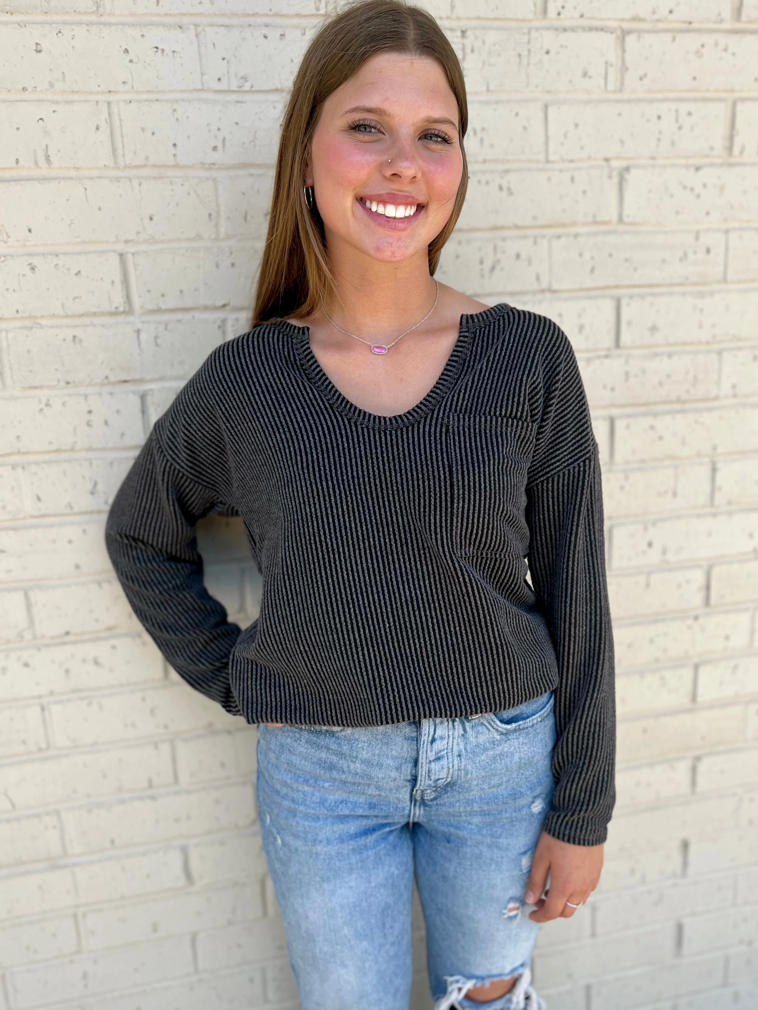 Coffee Black Sweater* Sporty Style