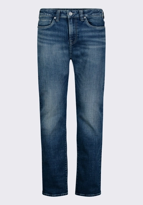 Relaxed Straight Driven Men's Jeans, Authentic Worked Indigo - BM26060 Daily Go