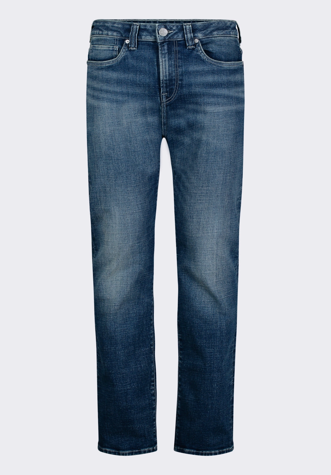 Relaxed Straight Driven Men's Jeans, Authentic Worked Indigo - BM26060 Autumn Days Parent Style City Walk Smooth