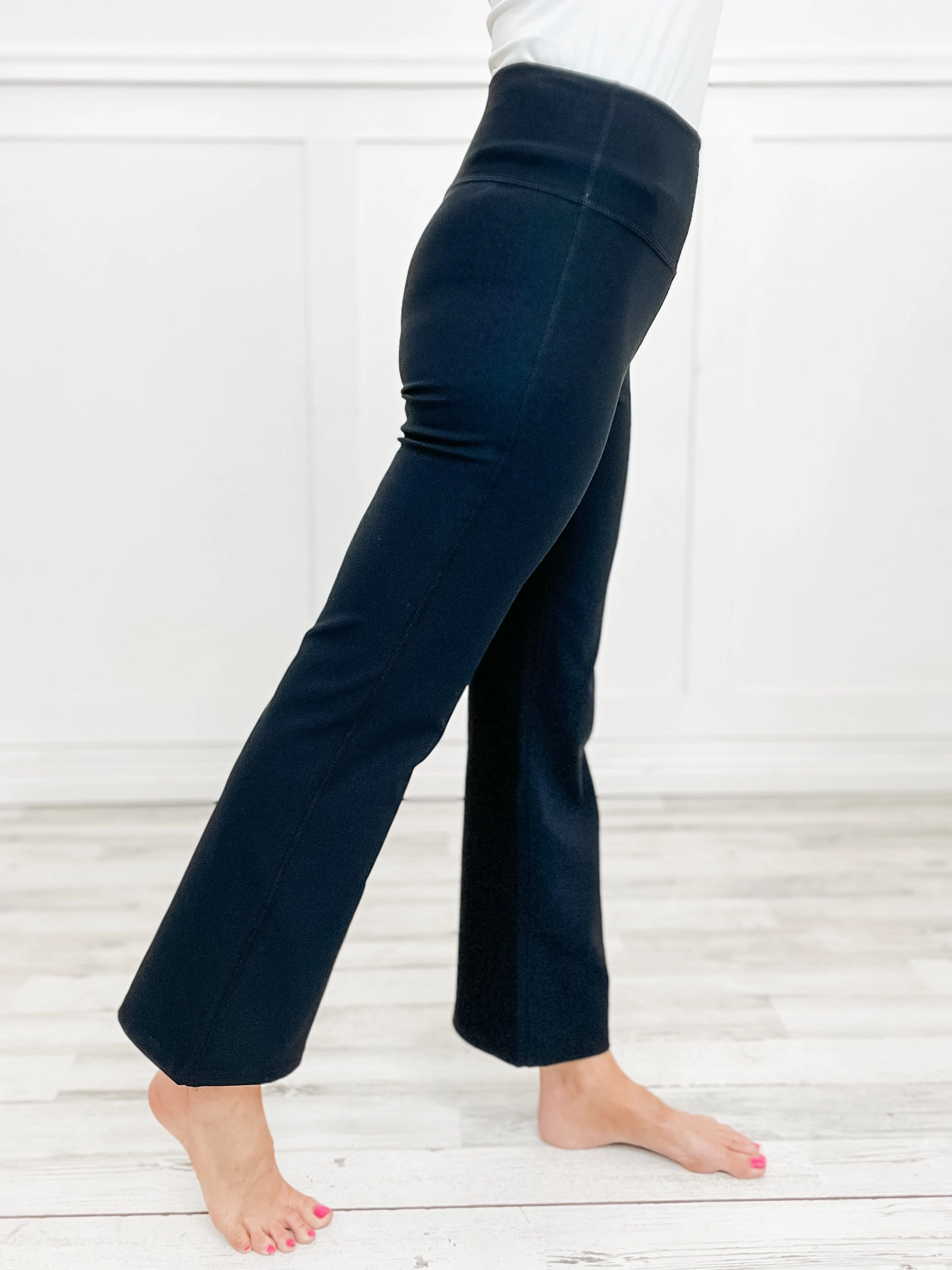 I Want It That Way High Waisted Solid Knit Flare Pants Comfy All-Day