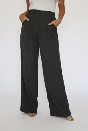 NonChafingEdges Malibu Wide Leg Pants - Dark Olive