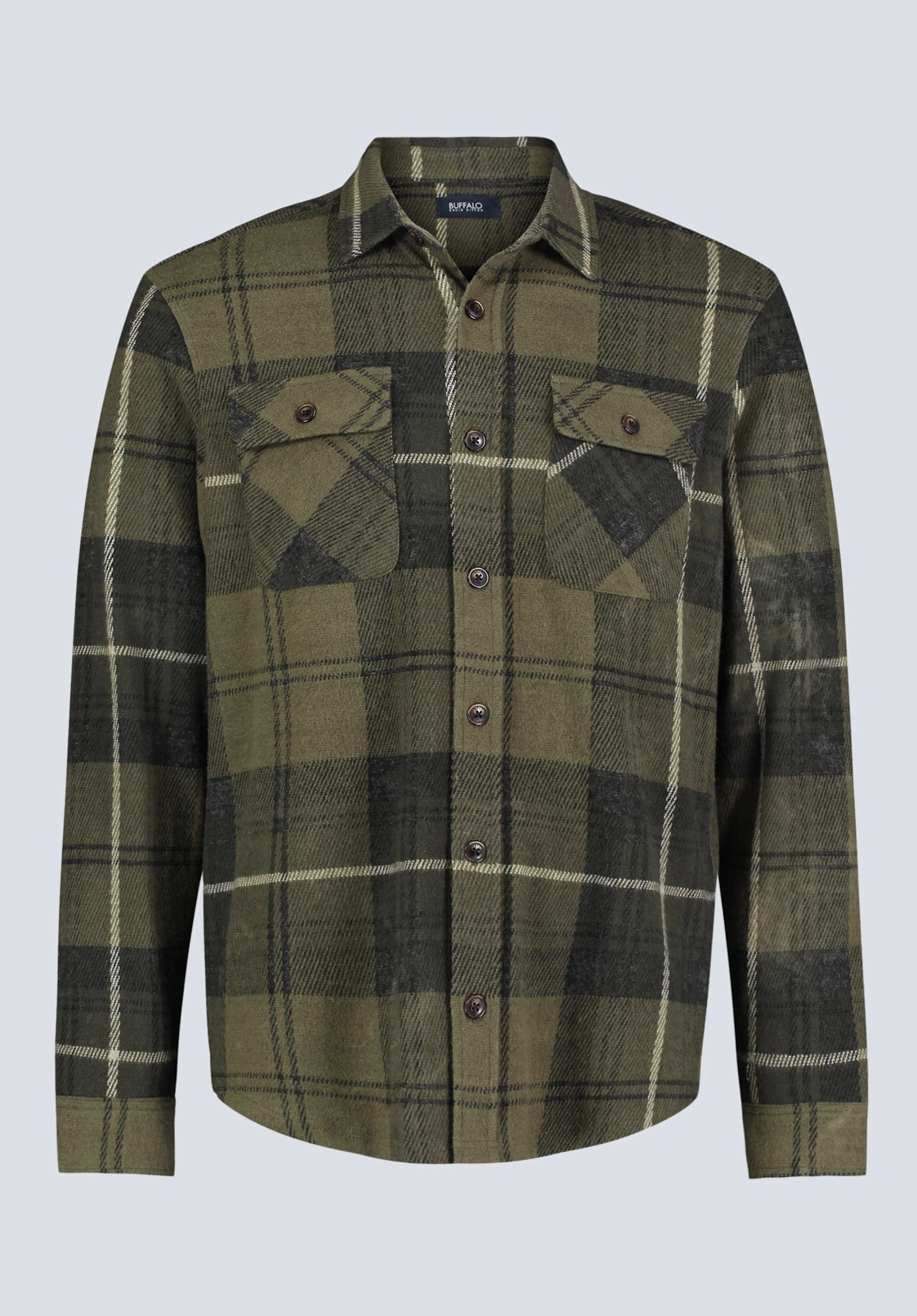 Samme Men's Plaid Blanket Shirt, Fern Green - BM24461 Reinforced Hems Weekend Outing