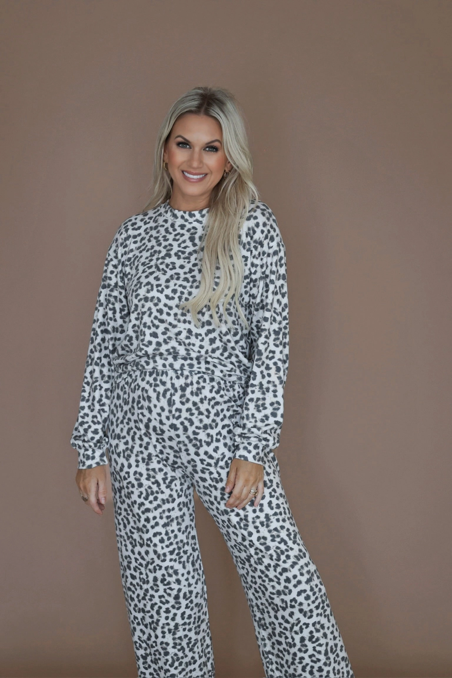 Luxe Leopard Pant Gusseted Crotch