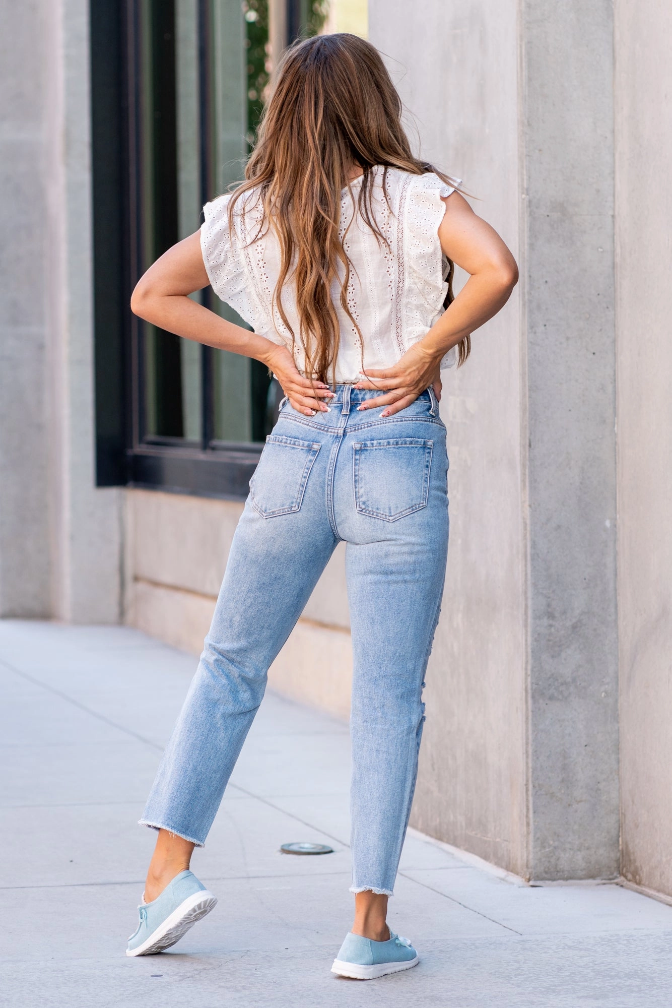 Let You Down Super High Rise Beverly Slim Straight Date Night Daily Wear Shape Retention