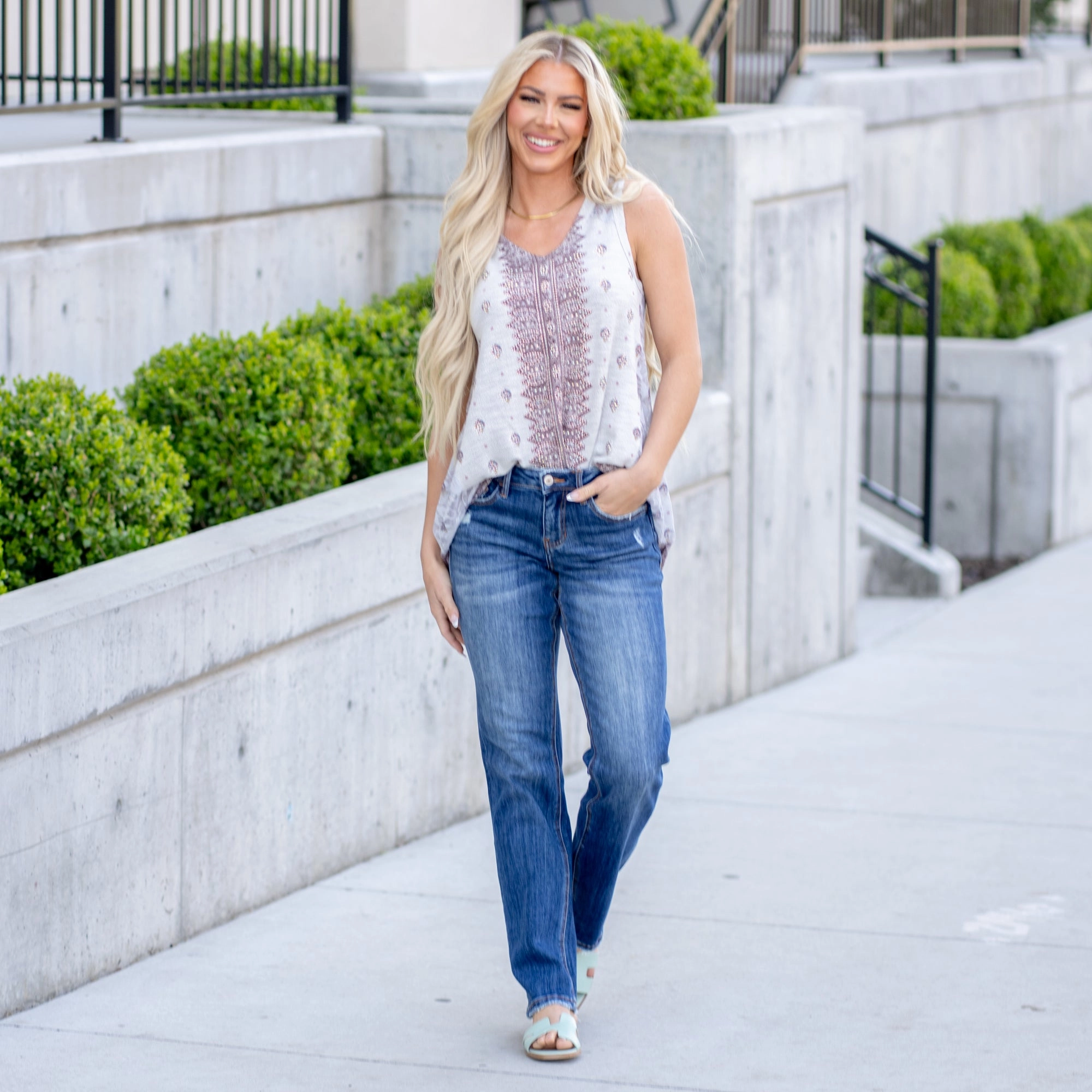 Happiness Mid Rise Straight Leg Regular & Plus Sizes Airy Touch Basic Piece