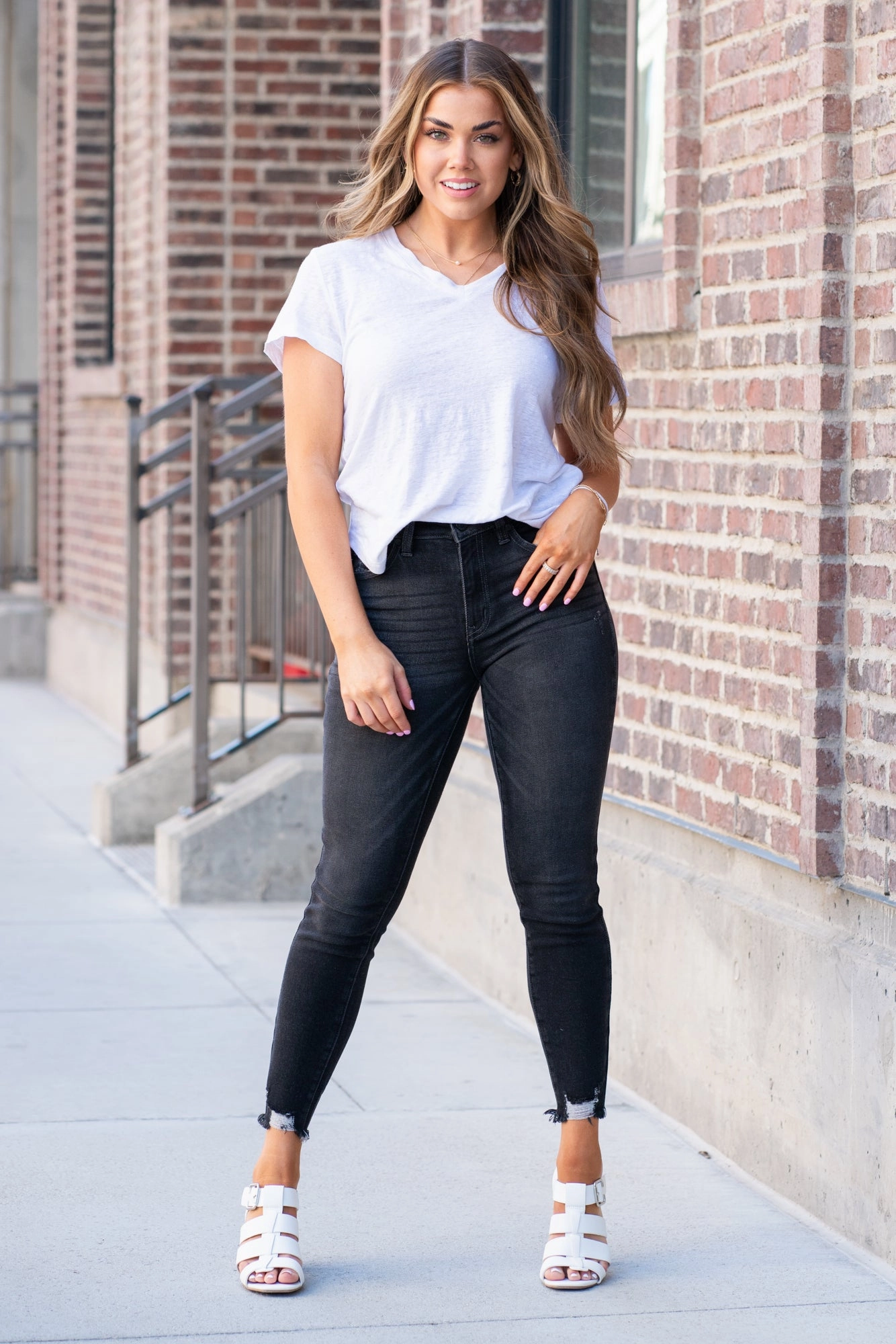 Softened Lining KanCan Janesville High Rise Ankle Skinny Jeans Black