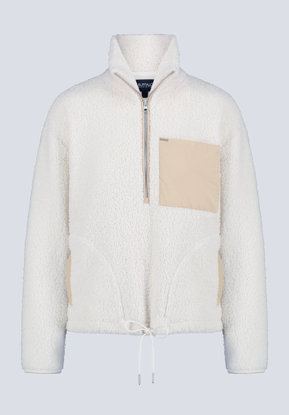 Sena Women's Sherpa Jacket with Chest Pocket, Egret White - JK0036F Layered Neckline Luxury Appeal