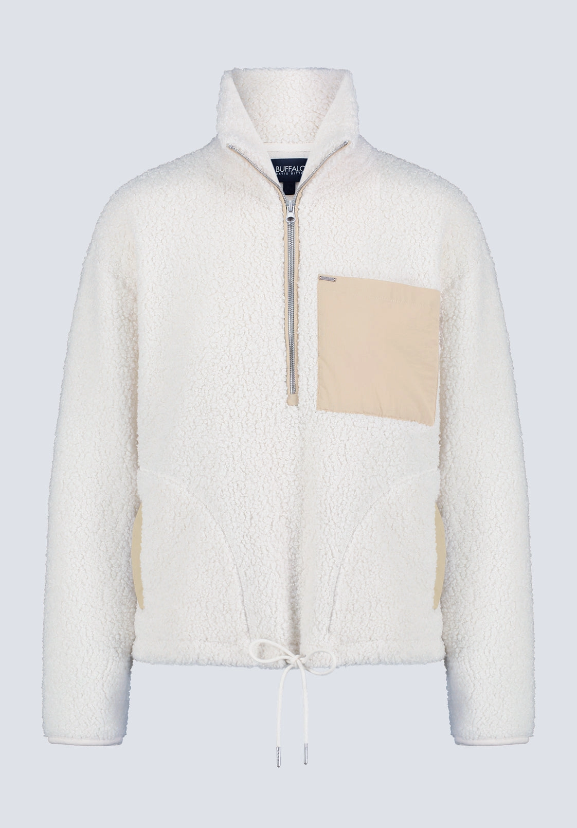 Relaxed Fit Structure Storm Ready Gear Sena Women's Sherpa Jacket with Chest Pocket, Egret White - JK0036F