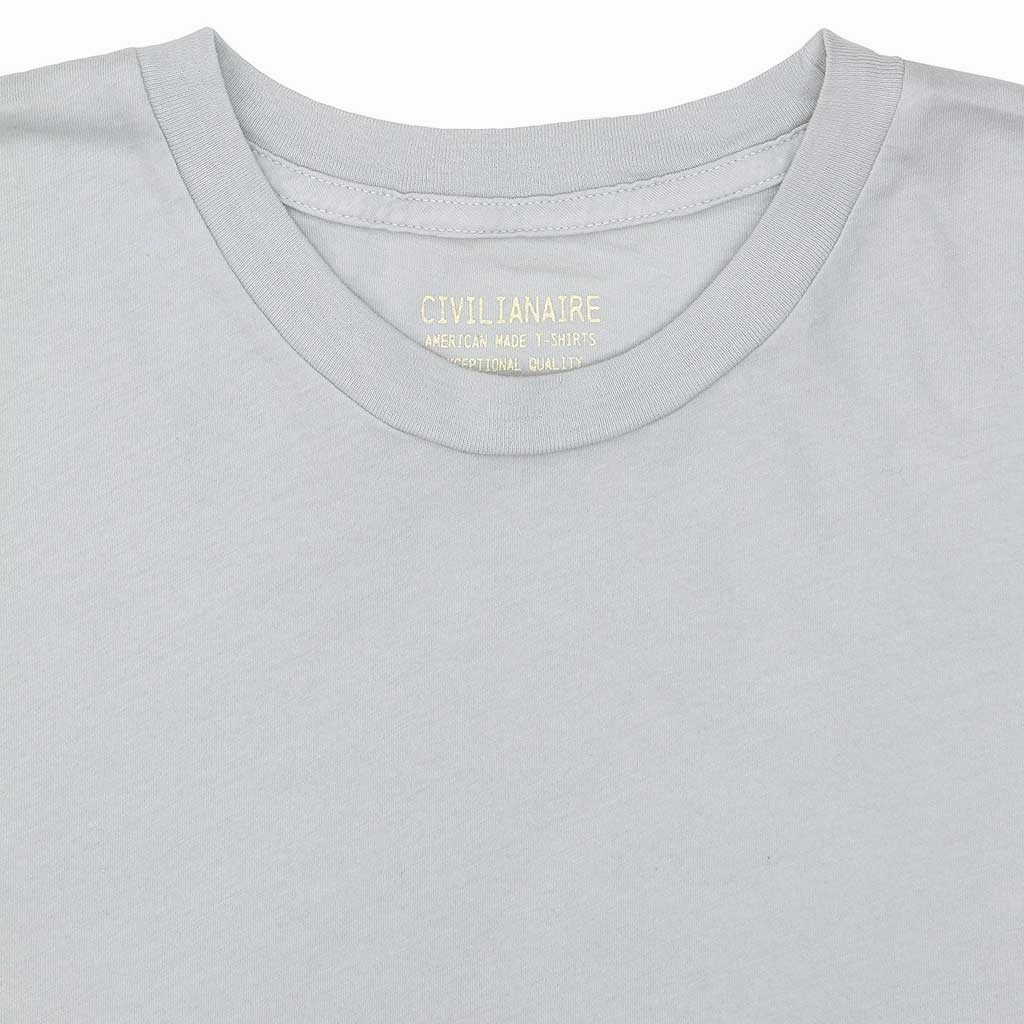 Stretchable Material Crew Neck Short Sleeve Tee - Frost