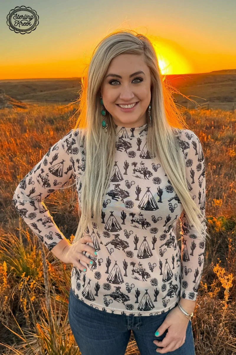 PLUS Lakota Hills Top Bonded Seam Construction Stretchable Neckline